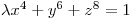 $\lambda x^4+y^6+z^8=1$